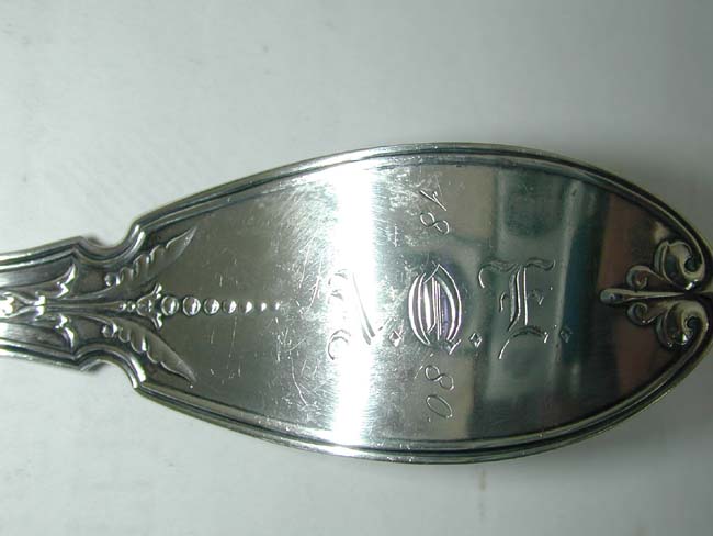 A Beautiful American Sterling Silver Ladle inscribed 'A Q E  1880' — image 3