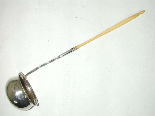 A Late 18th century Silver Toddy Ladle with Ivory Handle circa 1785
