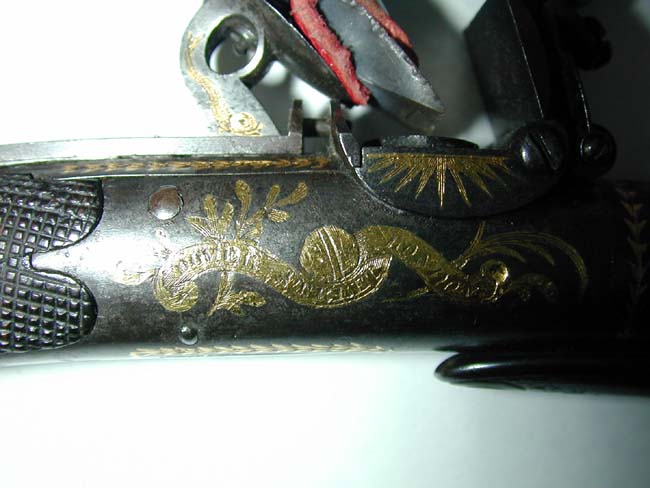 A Fine and Important Gold Inlaid Flintlock Box-lock Turn-off Pistol by John Manton & Son circa 1827 — image 4