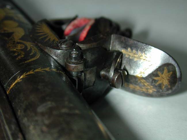 A Fine and Important Gold Inlaid Flintlock Box-lock Turn-off Pistol by John Manton & Son circa 1827 — image 7