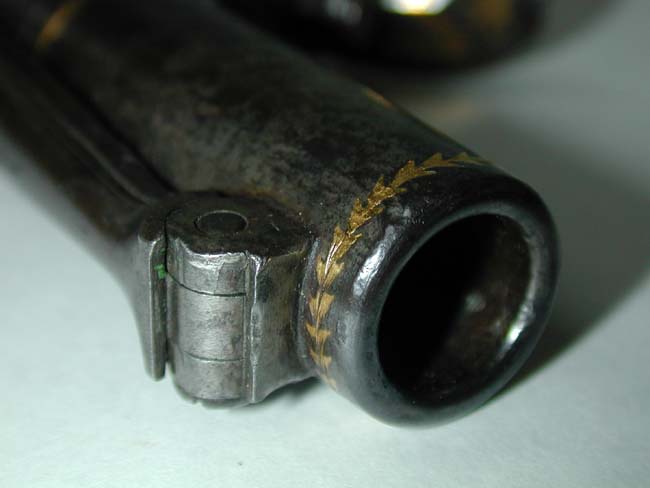 A Fine and Important Gold Inlaid Flintlock Box-lock Turn-off Pistol by John Manton & Son circa 1827 — image 8