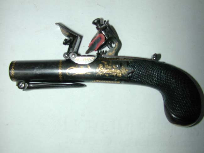 A Fine and Important Gold Inlaid Flintlock Box-lock Turn-off Pistol by John Manton & Son circa 1827 — image 9