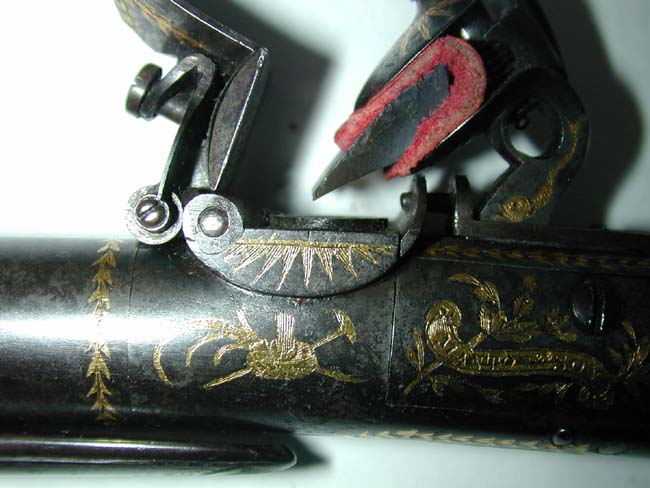 A Fine and Important Gold Inlaid Flintlock Box-lock Turn-off Pistol by John Manton & Son circa 1827 — image 3