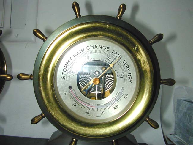 A Chelsea Ship's Bell Clock and Barometer Set circa 1930. — image 4