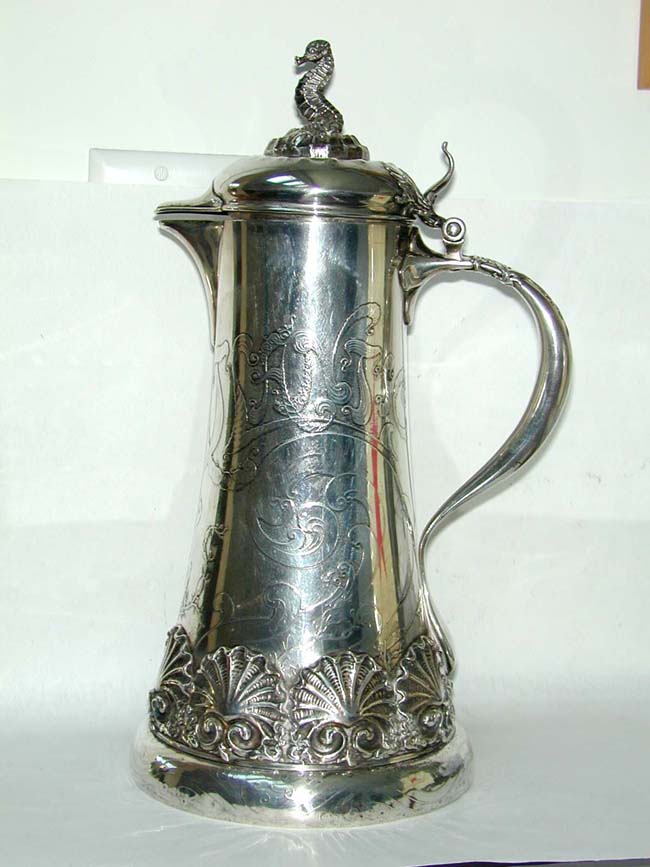 A Rare Silver Presentation Pitcher Won by the Sloop 'ATLANTIC' of the New York Yacht Club on June 9, 1887