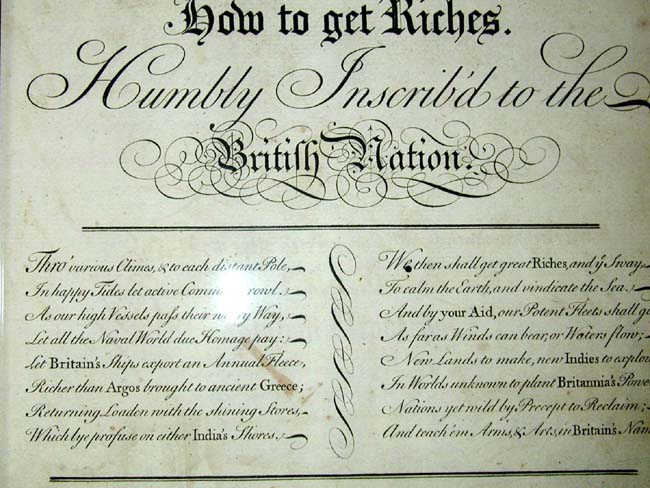 A Wonderful 18th century Engraving entitled 'HOW TO GET RICHES Humbly Inscribed to the British Nation' published in 1736. — image 4