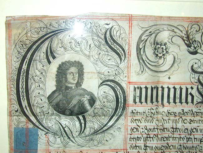 A fine George I Initial Letter Portrait Document in Latin on Vellum Dated July 6, 1715