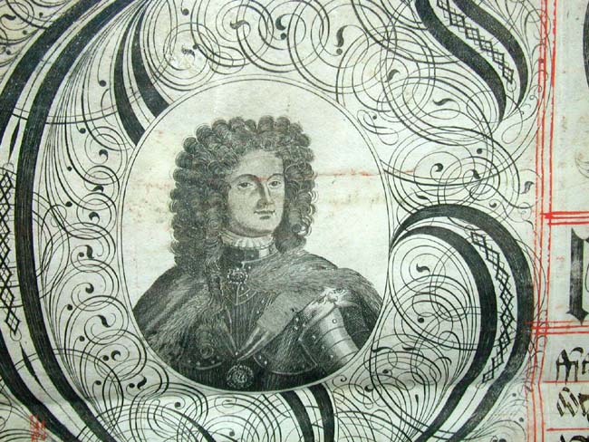 A fine George I Initial Letter Portrait Document in Latin on Vellum Dated July 6, 1715 — image 4