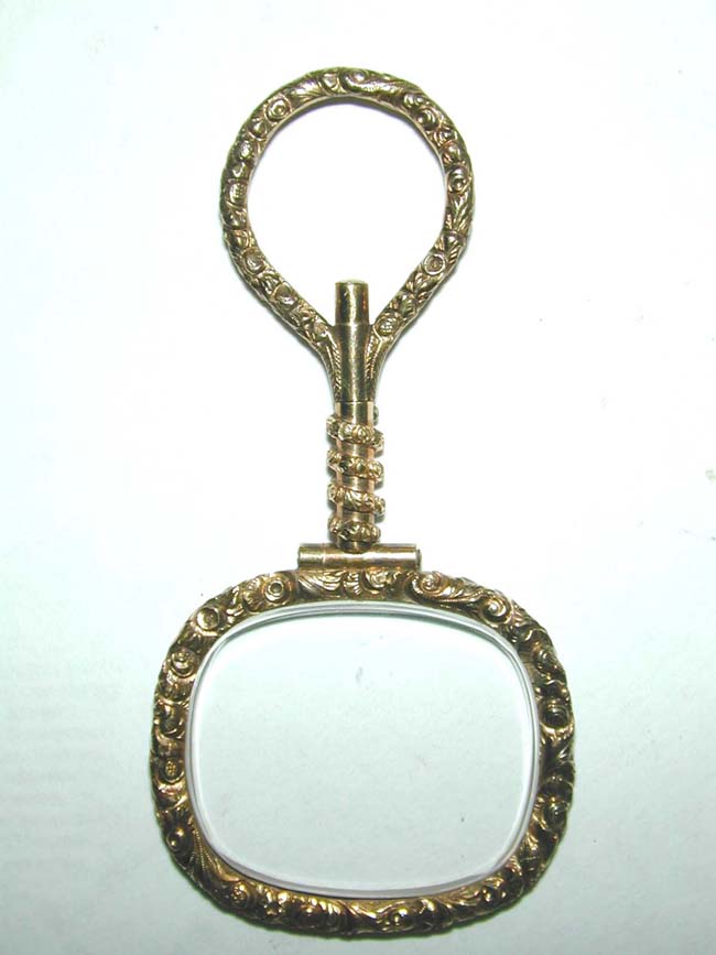 A Beautiful Georgian Gold plated Quizzer Eye Glass Magnifier Pendant circa 1800