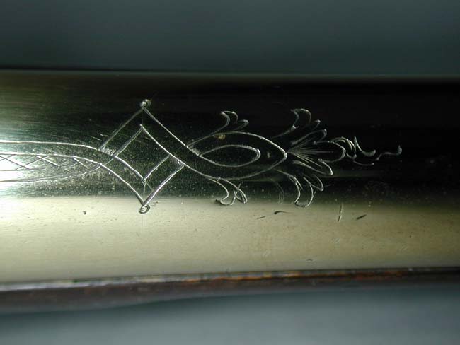 A Nice Pair of Silver-Mounted Flintlock Holster Pistols with Brass Barrels signed 'J. Henshaw, London,' one hallmarked 1749, the other 1754 — image 11