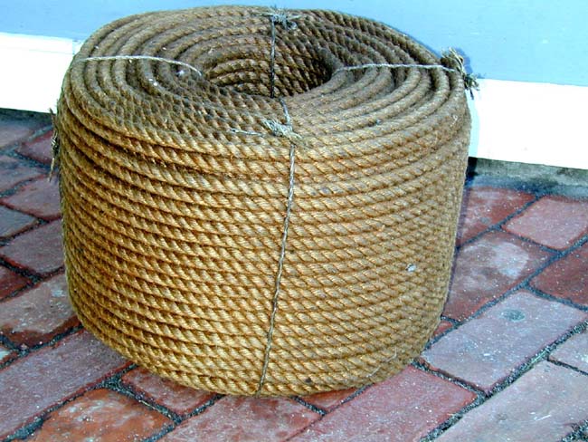 A Rare Untouched Coil of 19th century Ship's Rope.