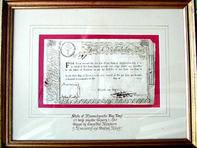 A Revolutionary War period State of Massachusetts Bay Bond payable on January 1, 1780. — image 2