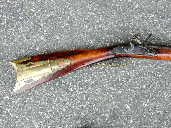 A Completely Original 'Kentucky' Flintlock Rifle by George Fisher of Shenandoah County, Virginia, circa 1820.