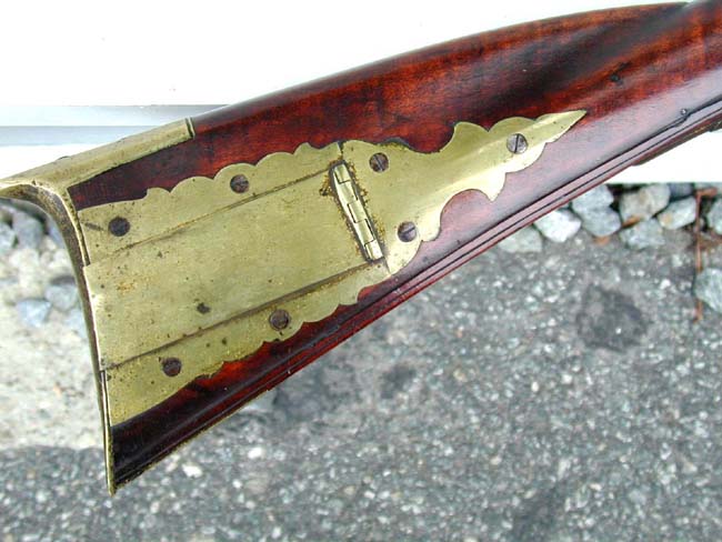 A Fine Late 18th century Relief Carved 'Kentucky' Rifle Attributed to Wolfgang Haga of Reading, Berks County, Pennsylvania, circa 1793. — image 3