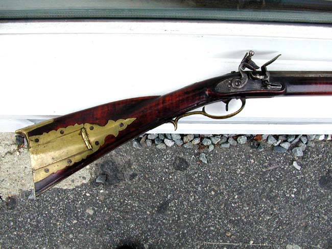 A Fine Late 18th century Relief Carved 'Kentucky' Rifle Attributed to Wolfgang Haga of Reading, Berks County, Pennsylvania, circa 1793.