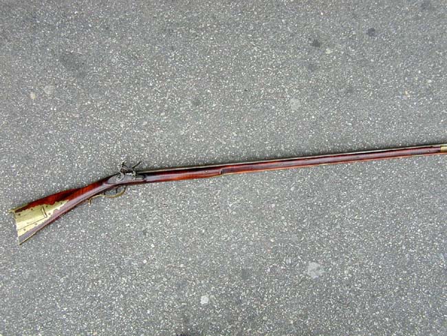 A Fine Late 18th century Relief Carved 'Kentucky' Rifle Attributed to Wolfgang Haga of Reading, Berks County, Pennsylvania, circa 1793. — image 9