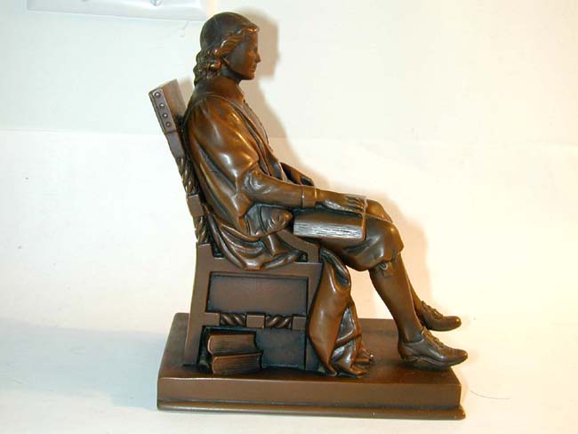 One of the Rarest and Finest Pair of Antique 'JOHN HARVARD' Bookends circa 1900-1915 on the Market Today! Designed by the famous American sculptor Daniel C. French (1850-1931) — image 2