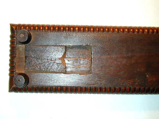 An Attractive Antique Ivory Inlaid Walnut Cribbage Board with Four Ivory Markers circa 1875 — image 4