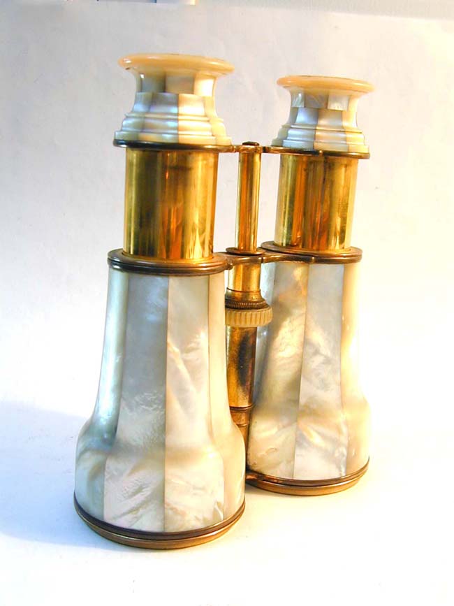 An Unusually Fine and Large Pair of Antique Mother-of-Pearl Binoculars circa 1870. — image 2