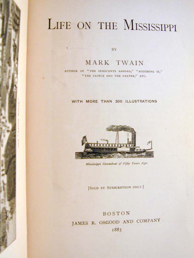 First Edition of Mark Twain's LIFE ON THE MISSISSIPPI published by James R. Osgood, Boston, 1883 — image 4