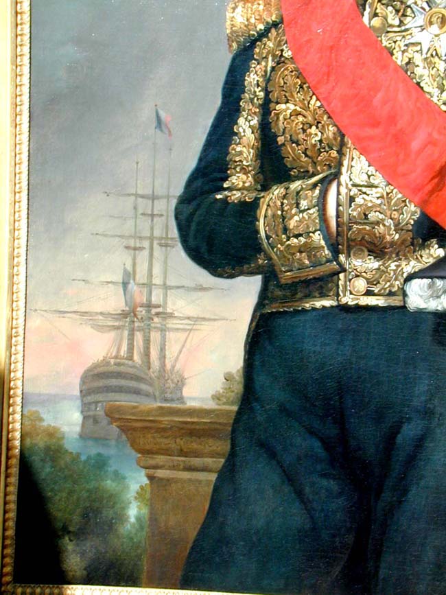 A Portrait of Admiral The Comte Truguet by Paulin-Jean-Baptiste Guerin dated 1832. — image 3