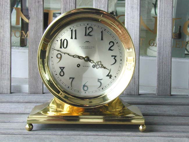 An Exceptionally Fine and Rare Early Chelsea "Commodore" Ship's Bell Clock made in 1909 — image 3