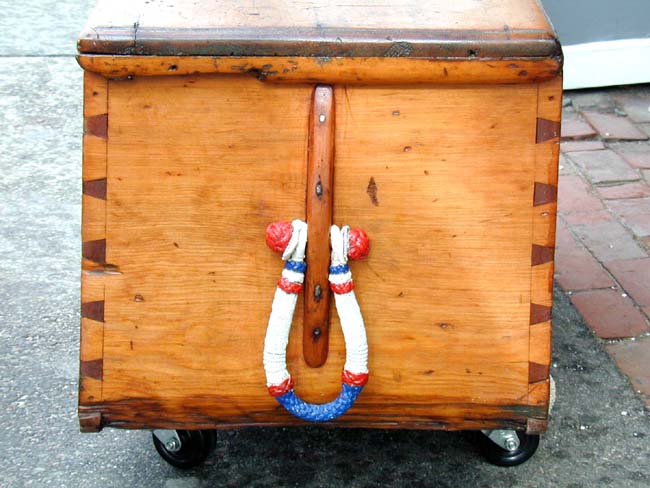 A Wonderful 19th century American Pine Seaman's Chest circa 1830.