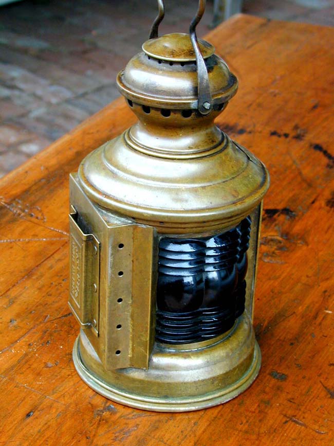A Rare All Brass American Combination Port and Starboard Running Lamp by TRIPLEX circa 1913 — image 2
