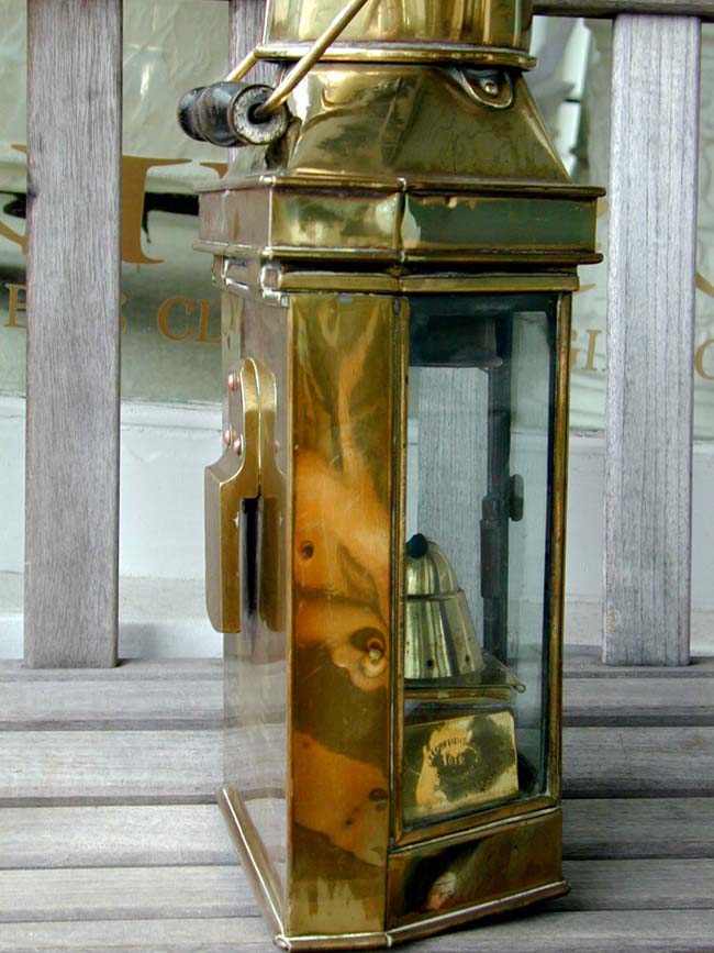 An Early 20th century ship's Bulkhead Lamp signed 'Eli Griffiths & Sons, Birmingham, 1914.' — image 2