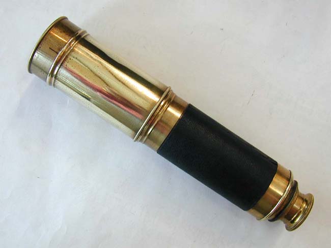 A Late 19th century French Three-Draw Telescope.