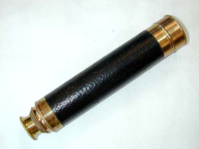 A Late 19th century French Three-Draw Telescope retailed by 'Williams, Brown & Earle, Philadelphia, 