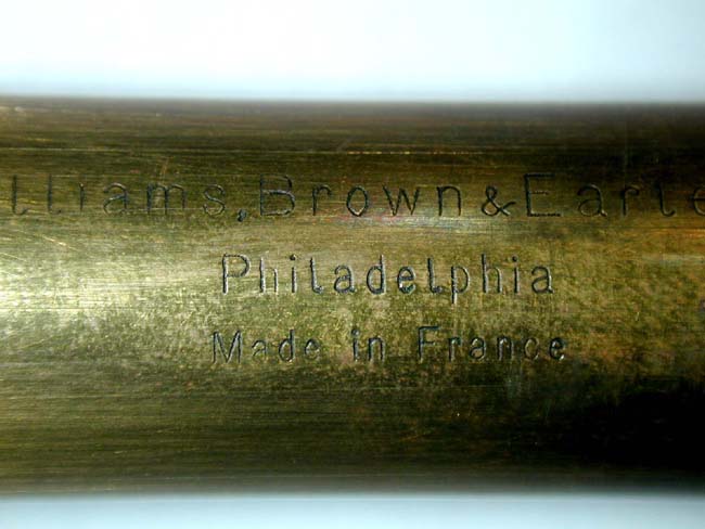 A Late 19th century French Three-Draw Telescope retailed by 'Williams, Brown & Earle, Philadelphia,  — image 2