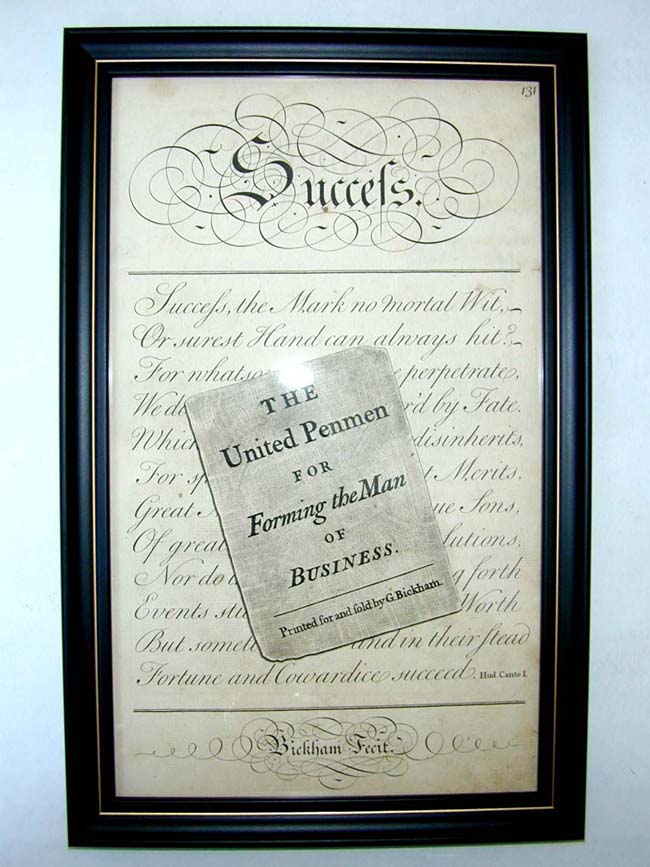 An 18th century engraving entitled 'SUCCESS' published by George Bickham in 1741