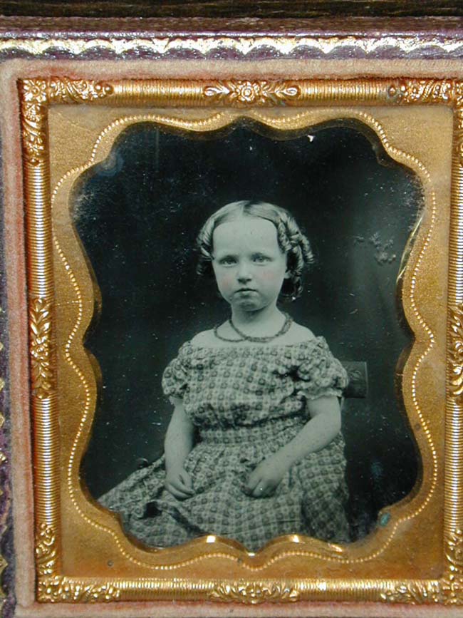 A Charming mid 19th century ambrotype of a pretty young girl