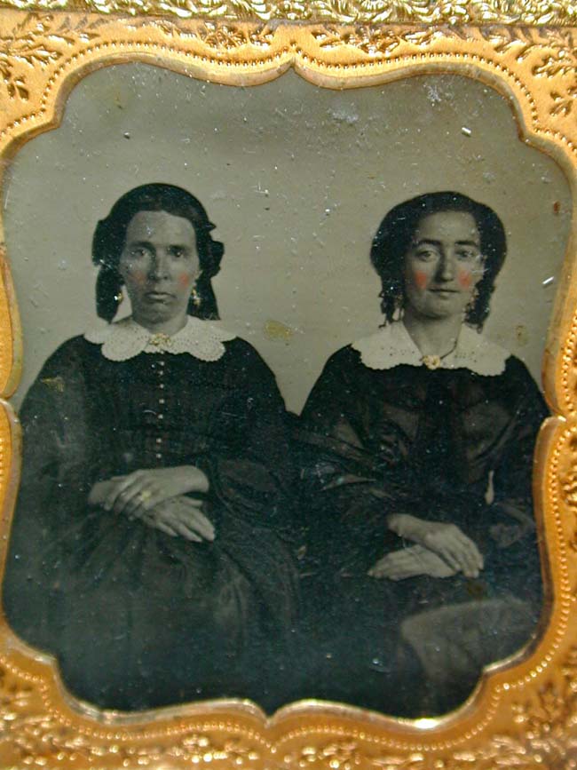 A Mid 19th century Ambrotype of Two Women, possibly sisters