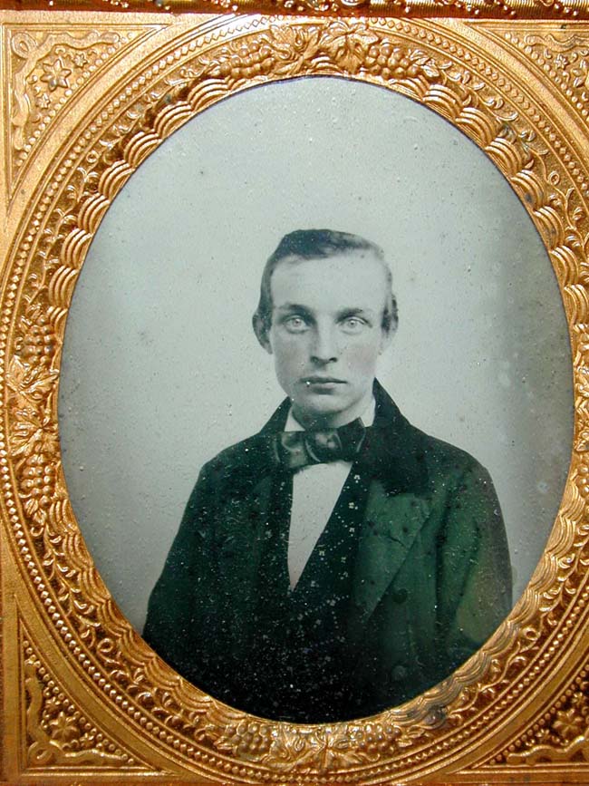 A Mid 19th century Ambrotype image of a Young Man