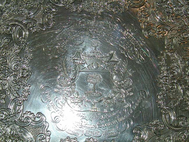 A Regency Irish Silver Presentation Salver by William Nowlan, Dublin, 1818 — image 3