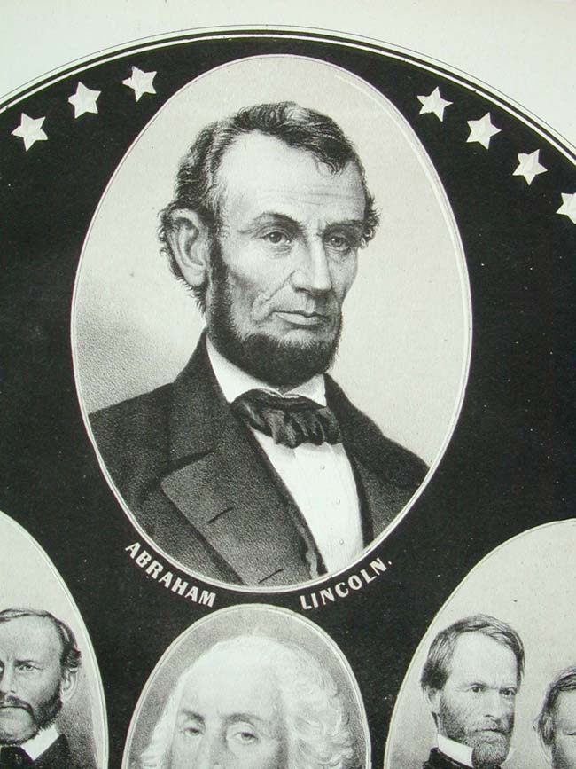 A Near 'Mint' Condition circa 1864 Lincoln & Johnson Campaign Poster Entitled 'The Defenders of Our Union' — image 2