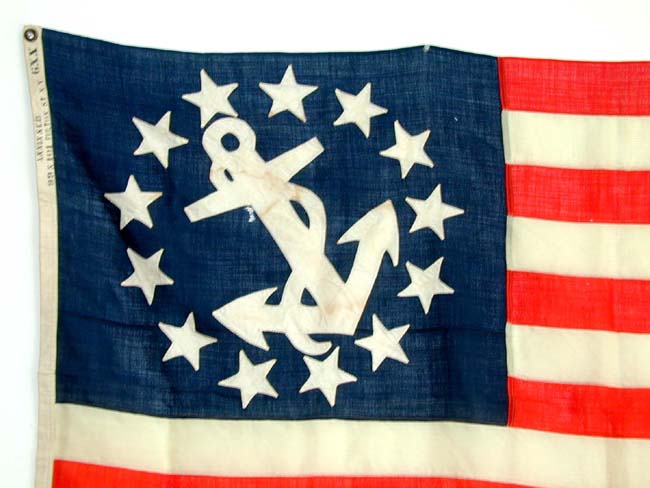 An American 13 Star Yacht Ensign Made by Annin & Co., New York,  circa 1865-1870 — image 2