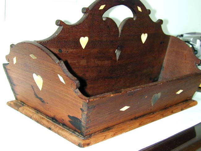 A 19th century Cutlery Tray with whalebone and baleen inlays.