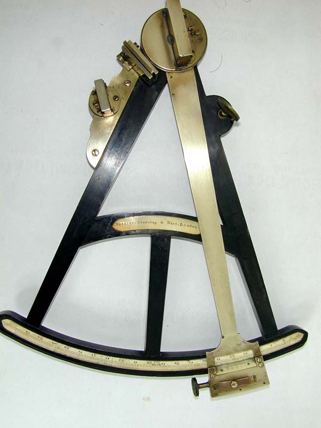 A late 18th or early 19th century Ebony framed Mariner's Octant signed "SPENCER BROWNING & RUST, LONDON," circa 1790-1810.