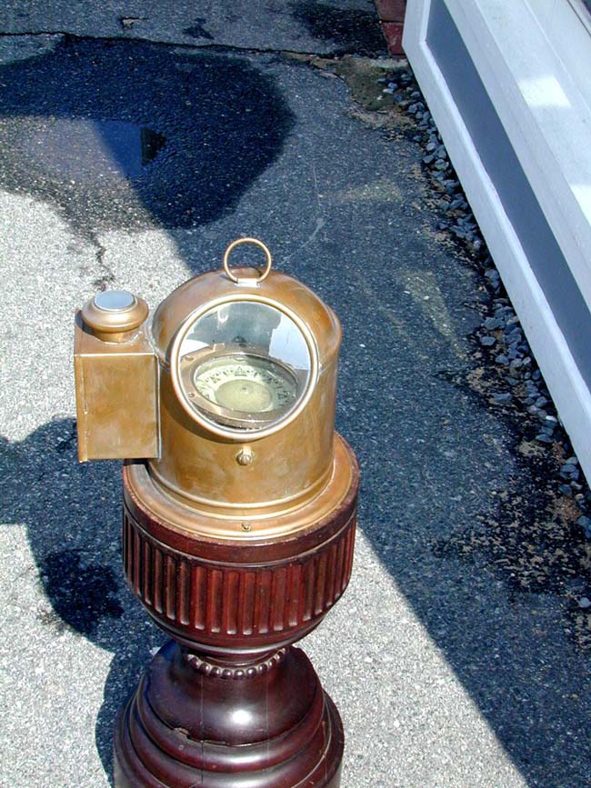 An Early 20th century Compass Binnacle Mounted on a Mahogany Base — image 4