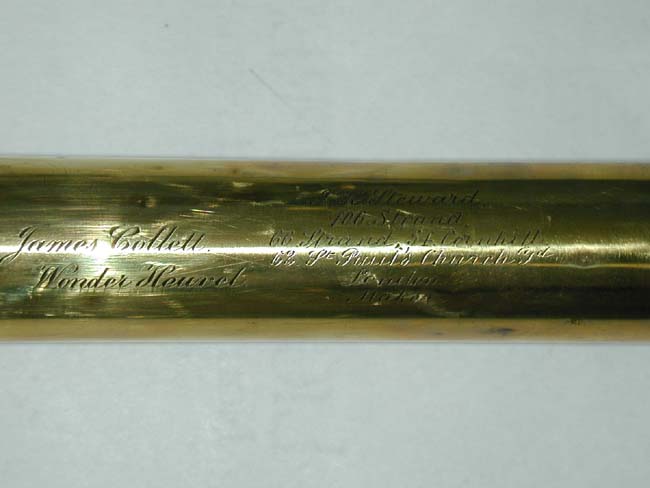 An Exceptionally Fine 19th century four-draw telescope signed "J.H. Steward, London, Maker" and "James Collett, Wonder Heuvel" circa 1870. — image 2