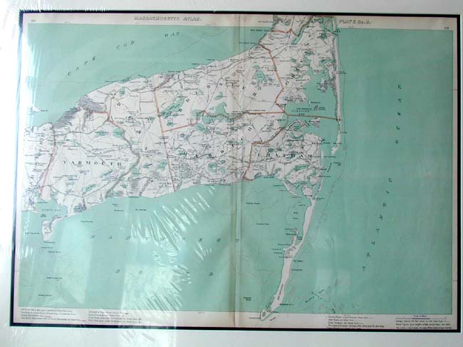 A Map of Chatham, Orleans, Brewster and Harwich taken from Walker's Massachusetts Atlas publ. in 1904.