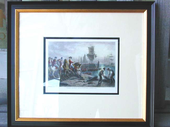 A Fine 19th century hand colored Engraving entitled "General Howe Evacuating Boston" — image 2