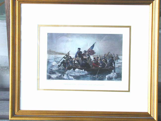 A Fine 19th century hand colored engraving depicting "Washington Crossing The Delaware" — image 2