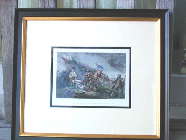 A Beautiful Hand Colored 19th century engraving depicting the Battle of Bunker Hill, June 7, 1775 — image 2