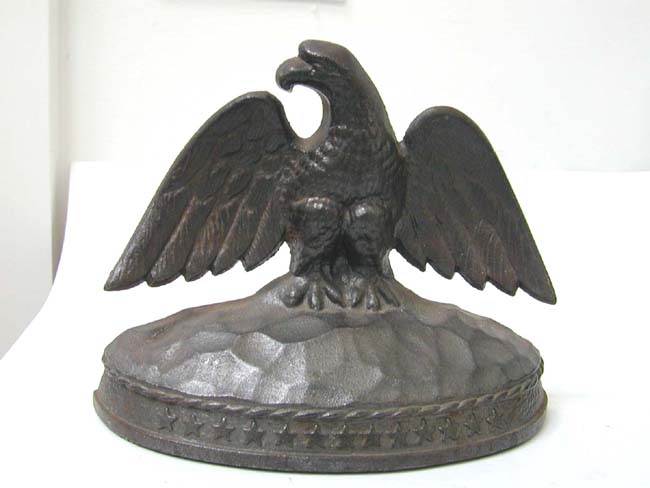 A Pair of Antique Cast Iron Eagle Bookends by the Hamilton Foundry circa 1929. — image 2