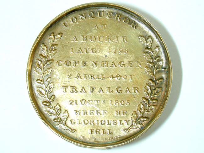 A Rare Admiral Lord Nelson engraved Memorial Brass Tobacco box circa 1805-1810 — image 3