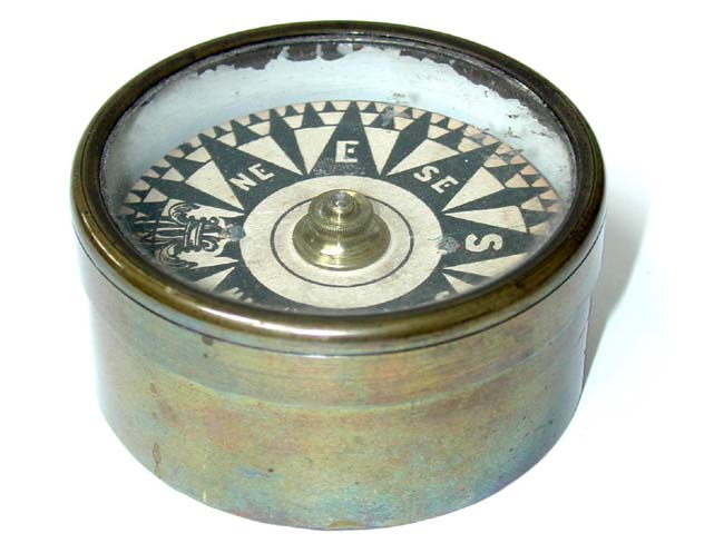 A Late 19th century 'Dry Card' Pocket Compass